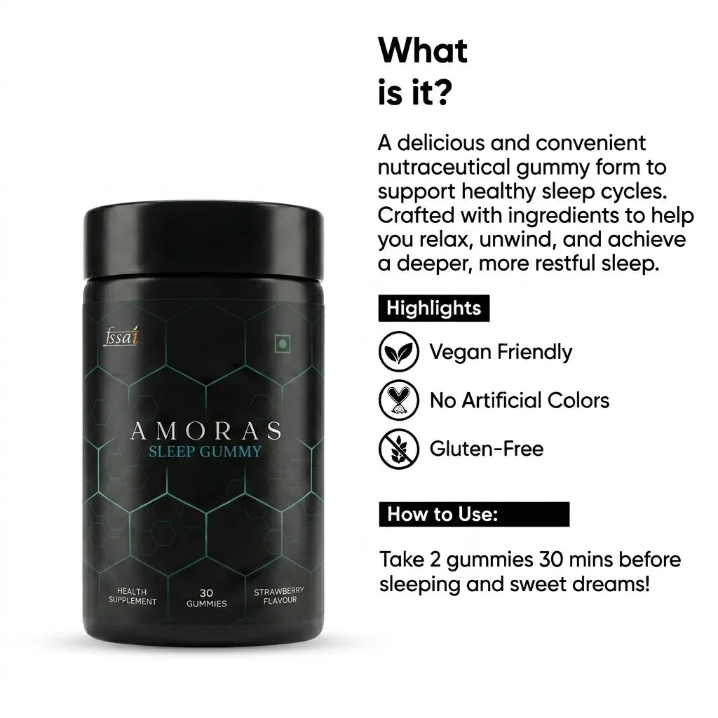Amoras Sleep Gummy | Ashwagandha & Melatonin | 30 Gummies