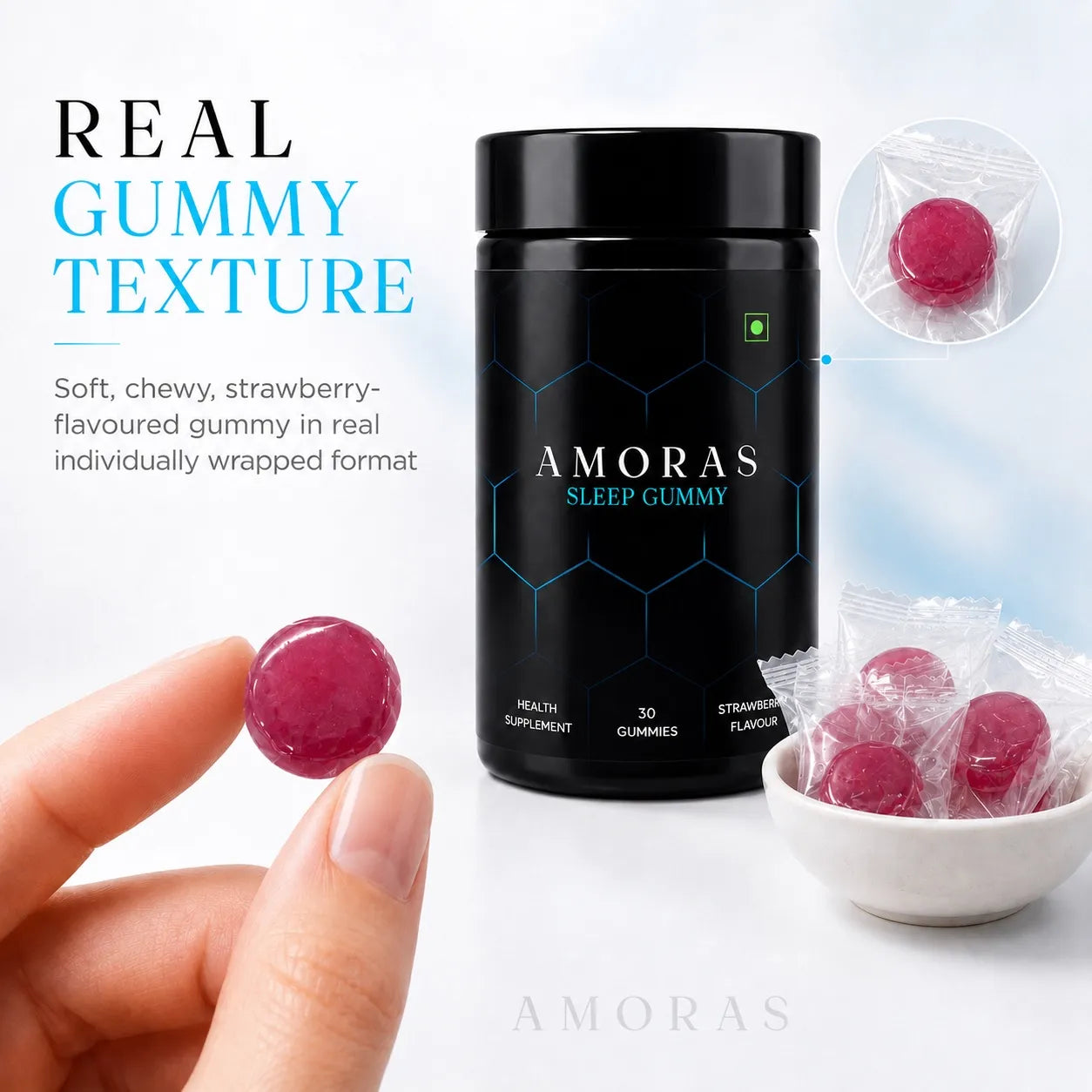 Amoras Sleep Gummy | Ashwagandha & Melatonin | 30 Gummies
