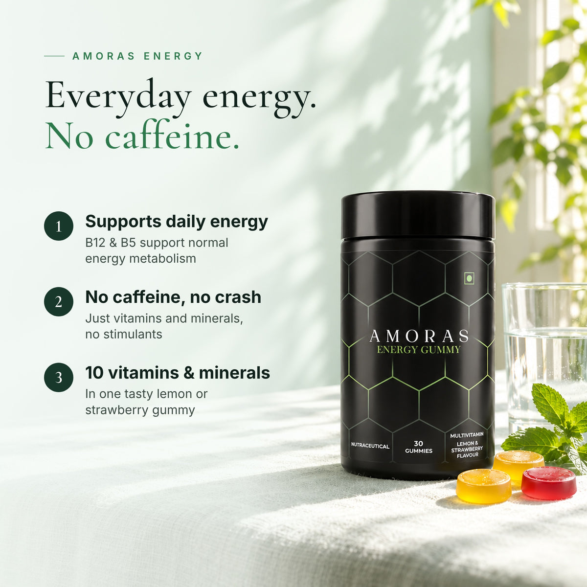What Amoras Energy Gummy does for daily energy
